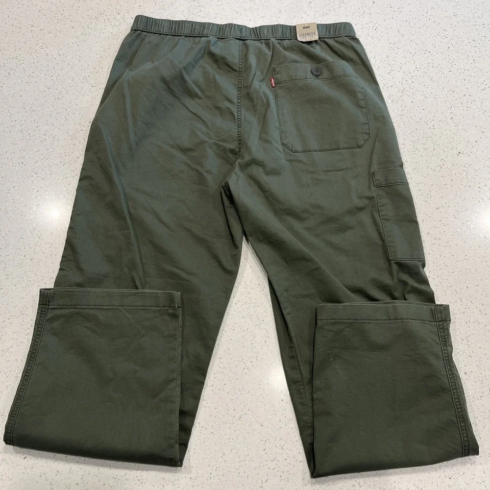 Levi's Easy Relaxed Surplus Fatigue Pants Mens L Linen Blend Elastic Drawstring